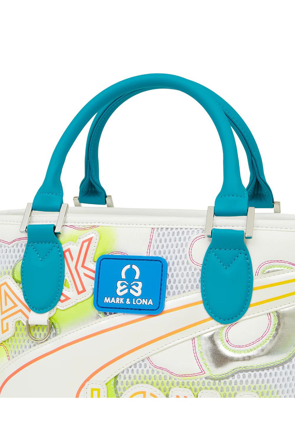 【26SS】 NITRO CAMO PANELED CART BAG / メッシュ生地 マルチカラー パッチワーク 2WAYカートバッグ (ホワイト)