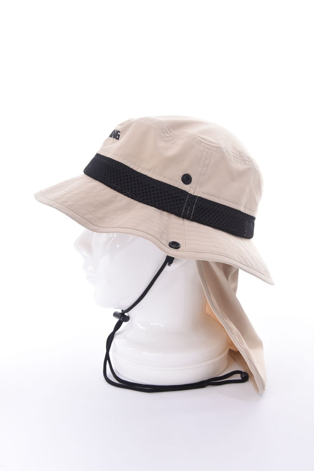 【26SS】 MEN'S COOLCORE SUNGUARD MESH HAT / サンガード付き メッシュバケットハット (ベージュ)