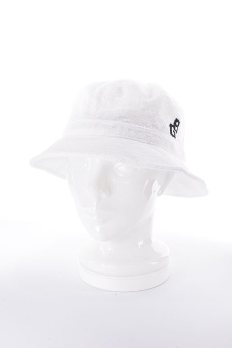 【26SS】 CR MS PILE CAMO JQ BG LOGO HAT / パイル生地 背面メッシュ バケットハット (ホワイト)