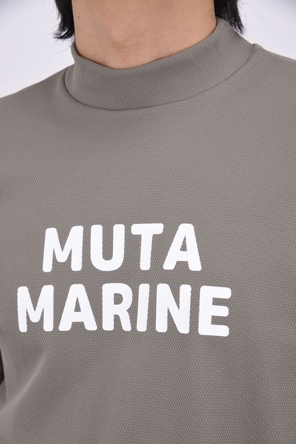 POPCORN KNIT MOCK SHIRTS / ポップコーンニット モックネックシャツ (カーキ)