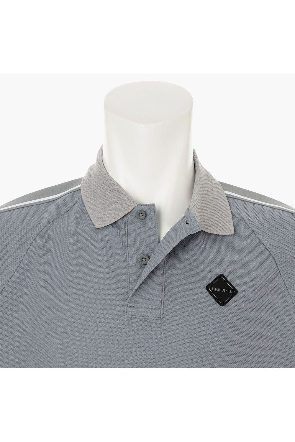 【26SS】 MEN'S LINE POLO RF / カノコ生地 ラインロゴテープ リラックスフィット ポロシャツ (グレー)