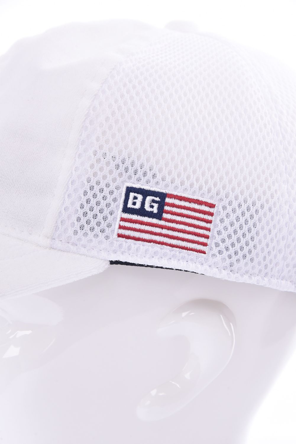 MEN’S PILE INITIAL MESH CAP / イニシャル メッシュ キャップ (ホワイト)