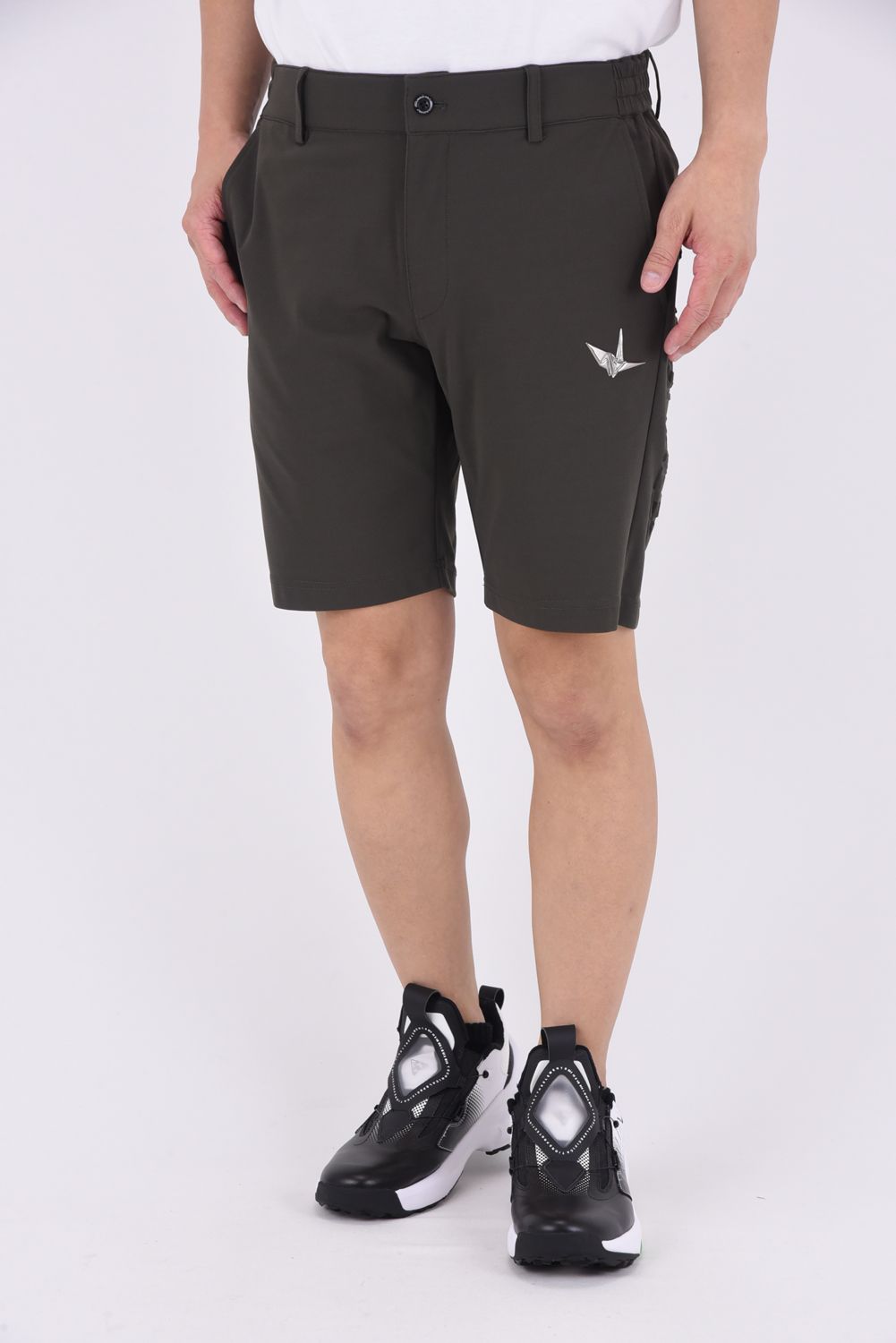 【25SS】 113 GOLF EMBOSS SHORTS / ブランドロゴ エンボス ショートパンツ (カーキ)
