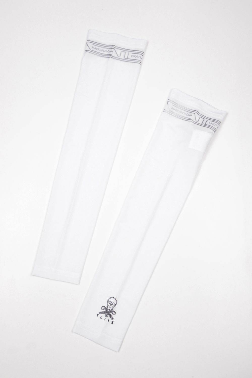 【26SS】【T-LINE】 ARM COVER / ブランドロゴ箔プリント アームカバー (ホワイト)