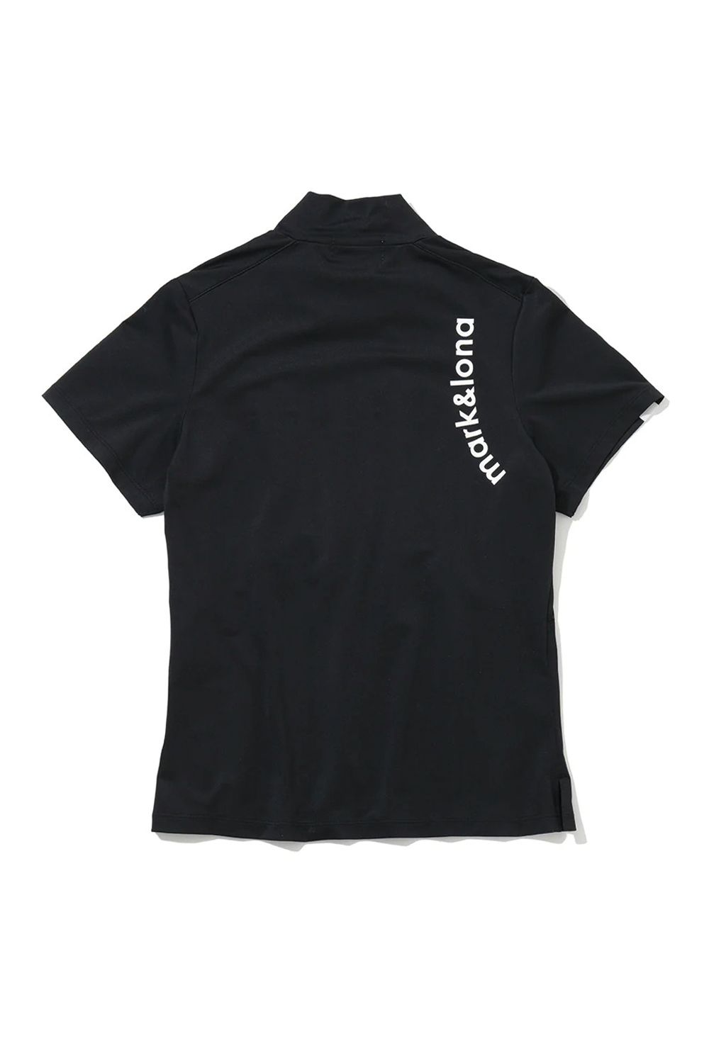 【26SS】【レディース】 ELMT SCULPTED MOCK TEE / 配色ライン ウエストギャザー 半袖モックネックTシャツ (ブラック)