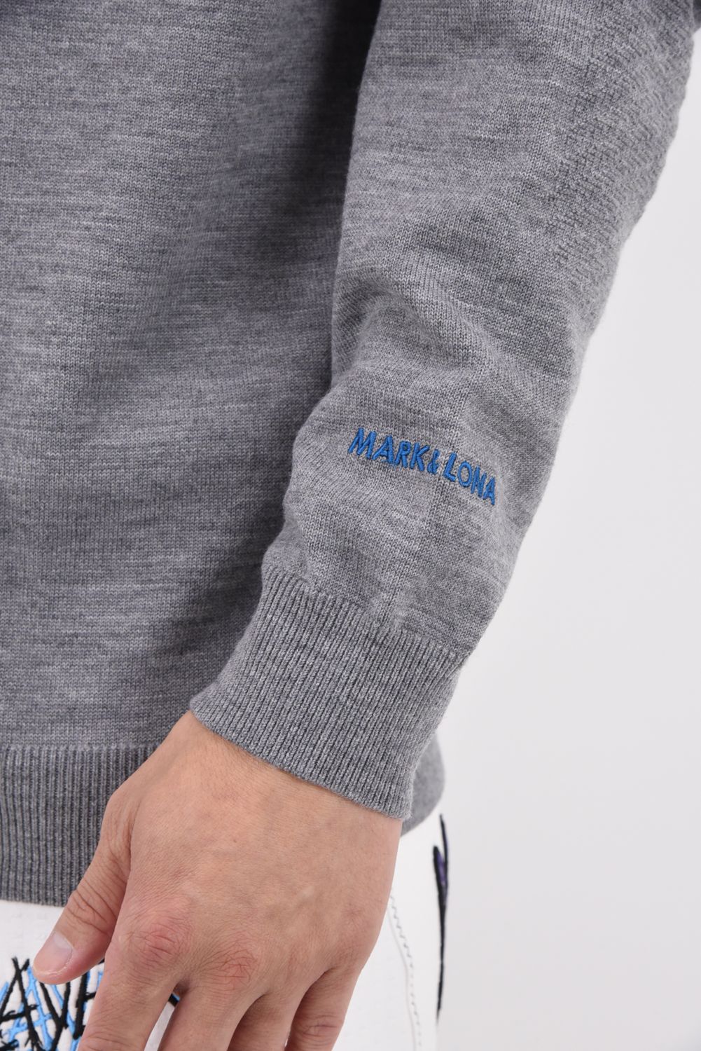 MARK&LONA - MARNORS FINE WOOL KNIT / ブランドロゴ刺繍