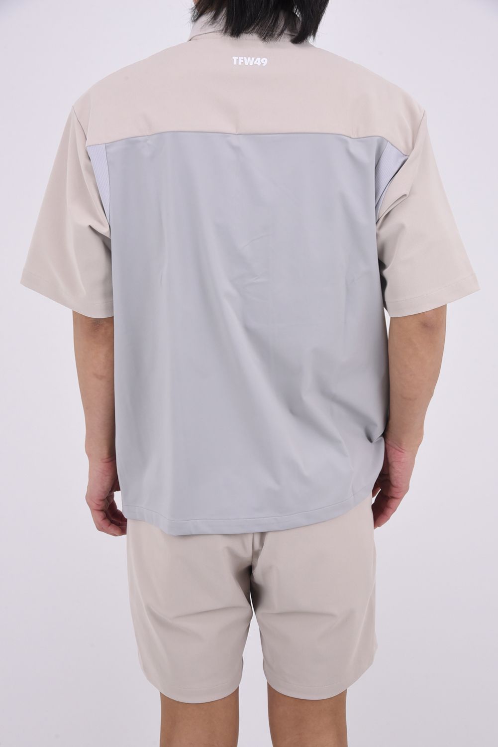 【26SS】 LUXURY SPORTY SHIRT / ドライタッチ サイドパネル スポーティシャツ (ライトベージュ)