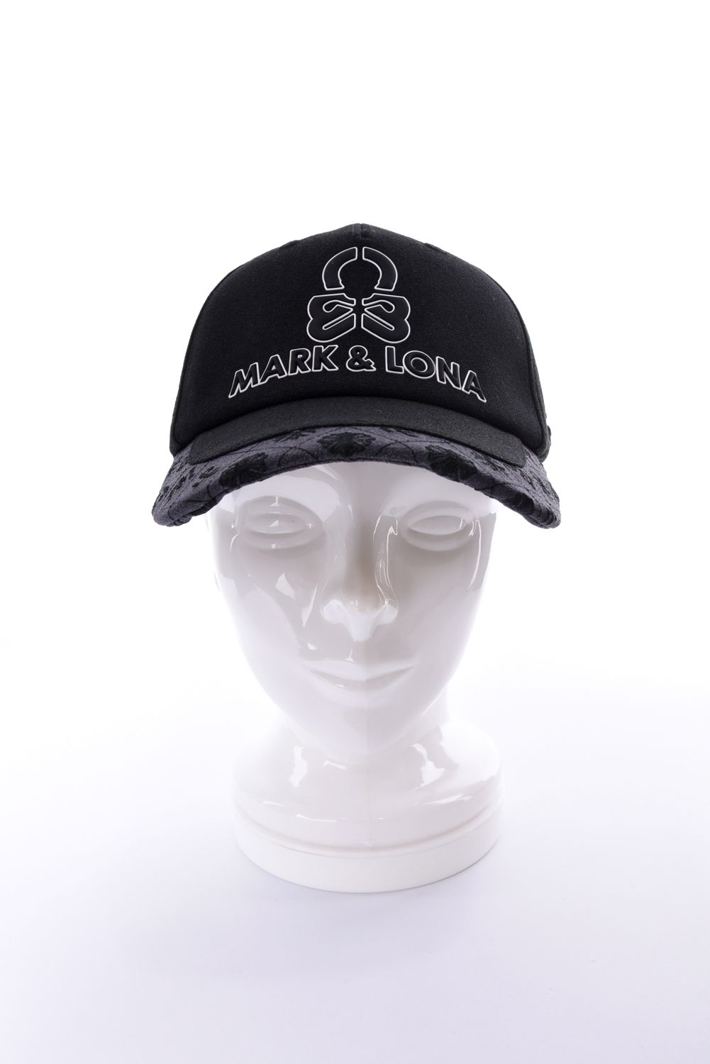 【26AW】 OBLIVION JACQUARD CAP / 3Dブランドロゴ モノグラムパターン刺繍 ベースボールキャップ (ブラック)