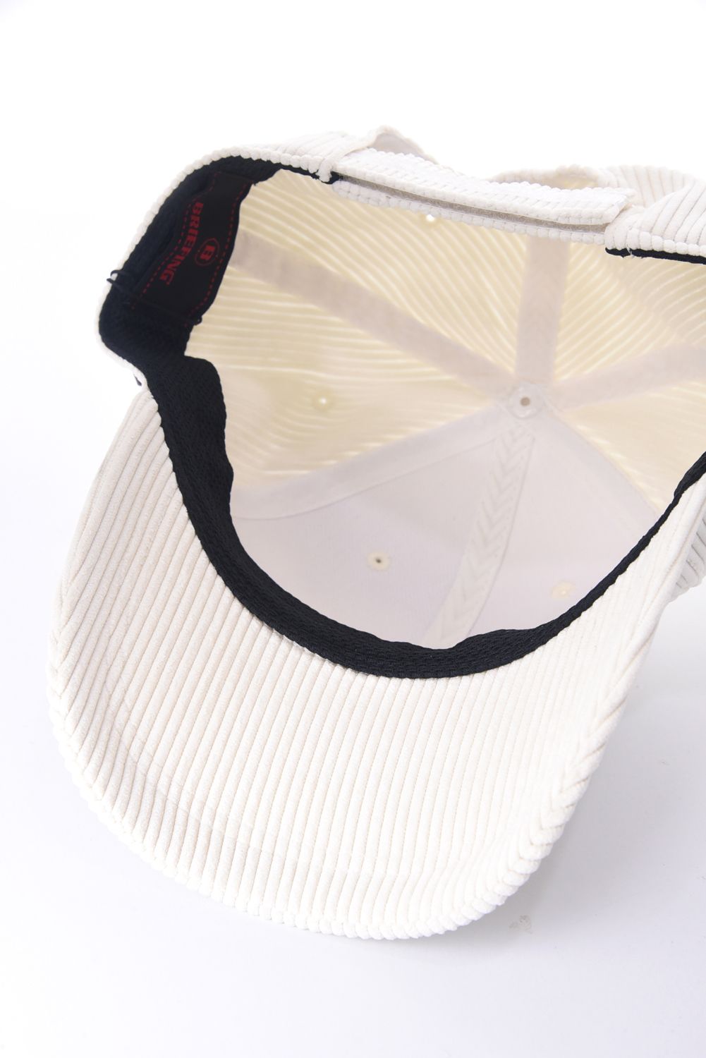 MEN'S CORDUROY CAP / ブランドロゴ刺繍 コーデュロイキャップ (アイボリー)