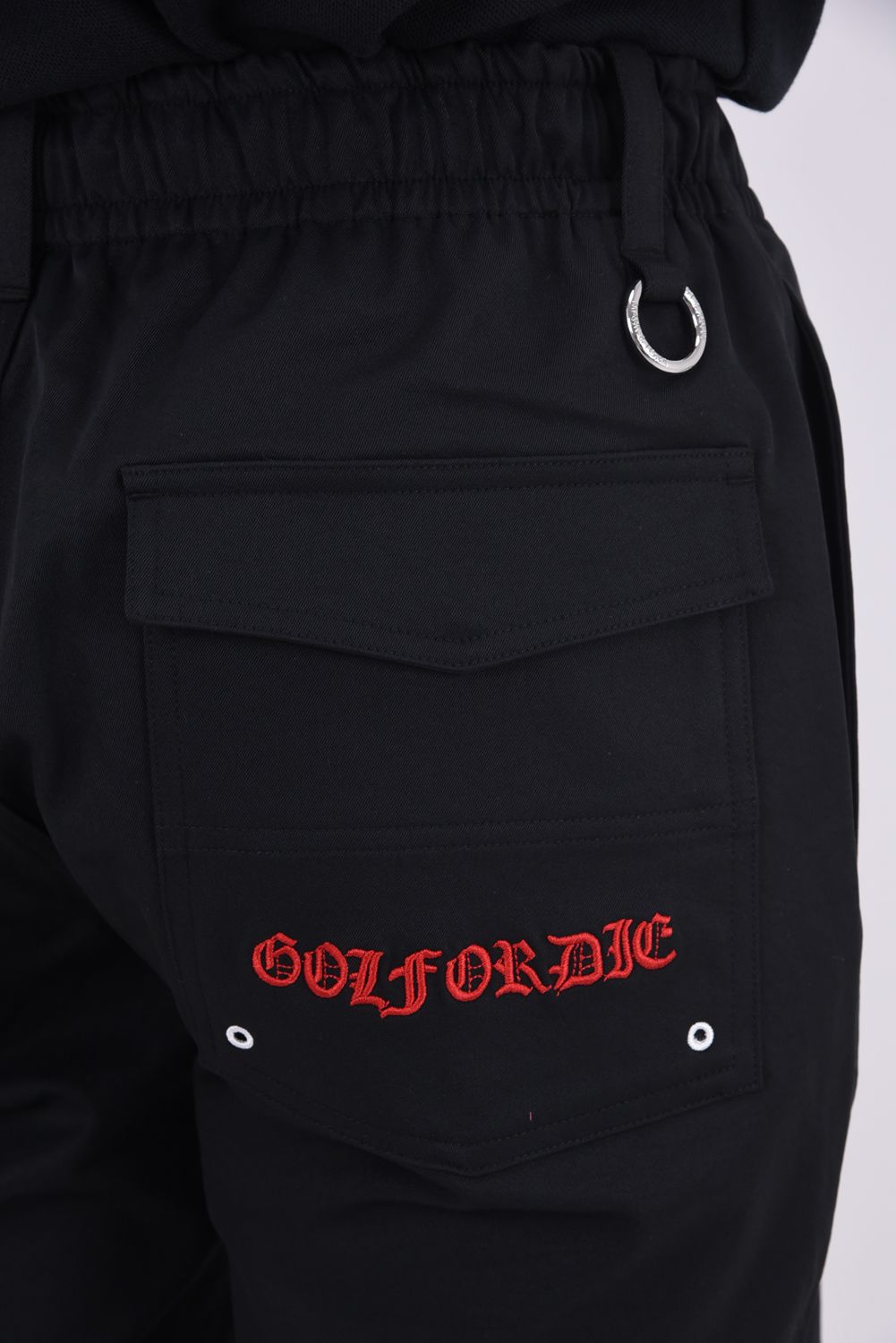 【26SS】 SOVEREIGN UTILITY TWILL SHORTS / ポリエステルツイル ブラックレターフォントロゴ ショートパンツ (ブラック)