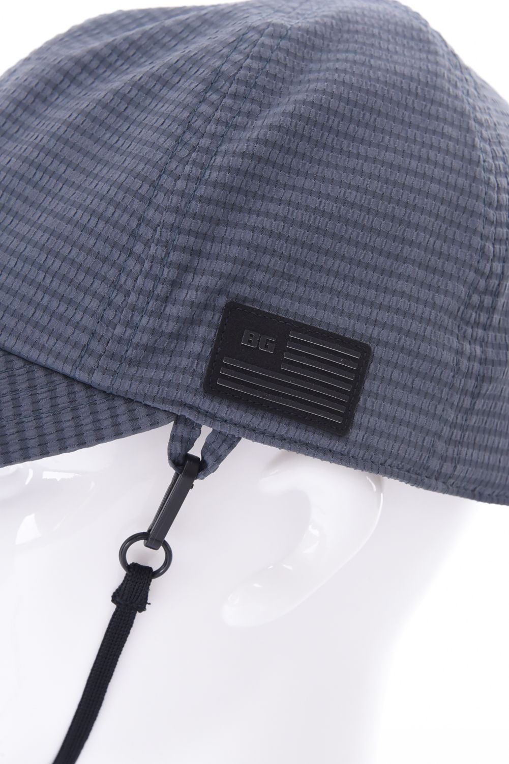 【26SS】【レディース】 WOMEN’S SEERSUCKER CORD STRAP CAP / シアサッカー コードストラップ付き キャップ (チャコール)
