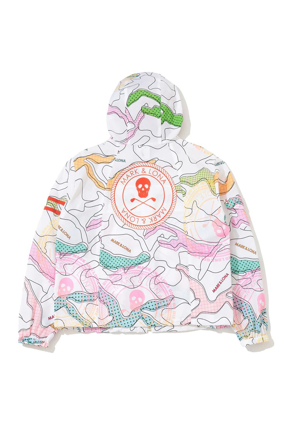 【26SS】【レディース】 AXON CAMO AIRTECH STRETCH HOODIE / 高機能メッシュ素材 カモフラージュプリント フーデットライトジャケット (ホワイト)