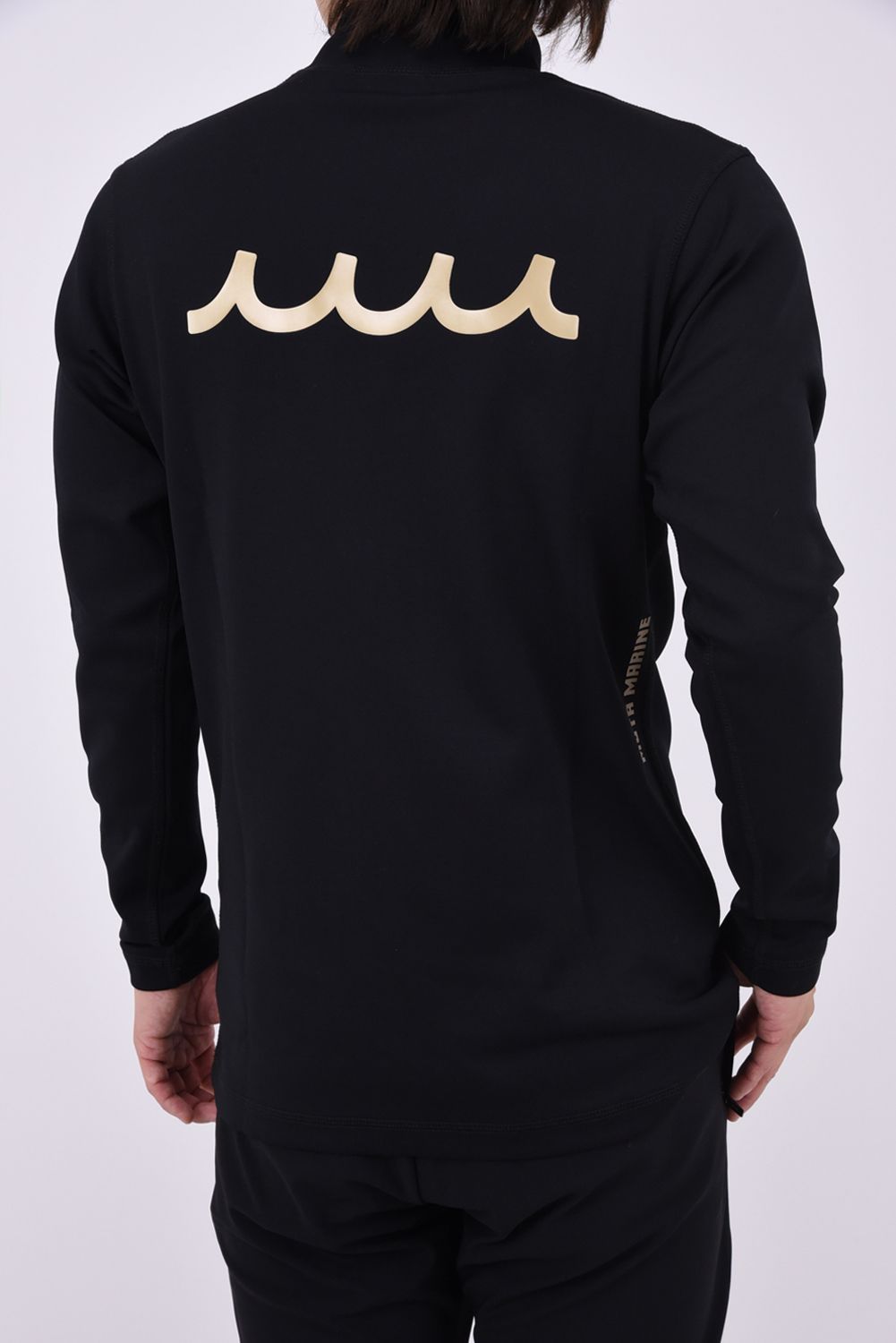 【26AW】 THERMOSOLAR MOCK NECK / ダンボールニット 発熱効果素材 長袖モックネックTシャツ (ブラック)
