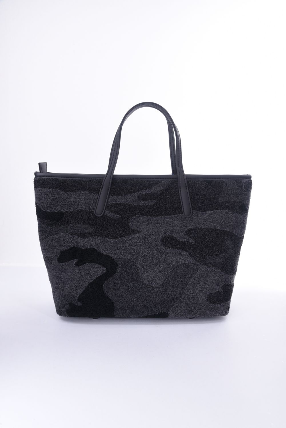 PILE TOTE BAG / パイル生地 トートバッグ (カモフラージュブラック)