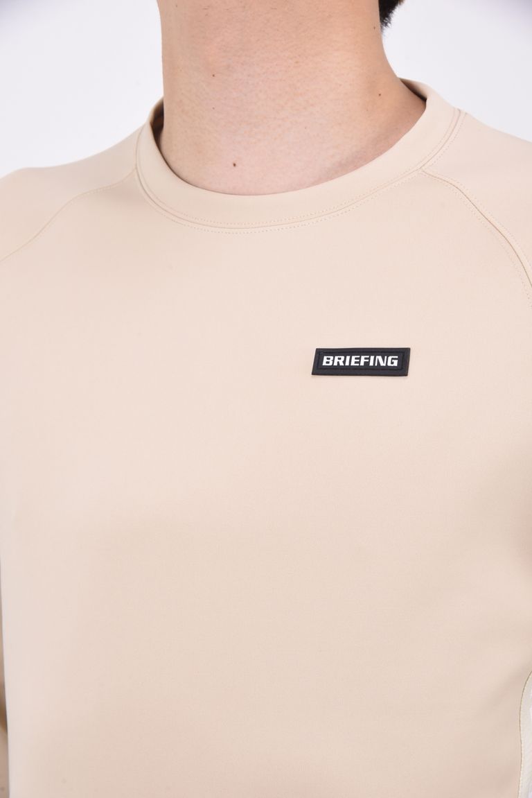 BRIEFING - MENS SIDE LOGO LINE CREW NECK / ロゴ サイドライン 
