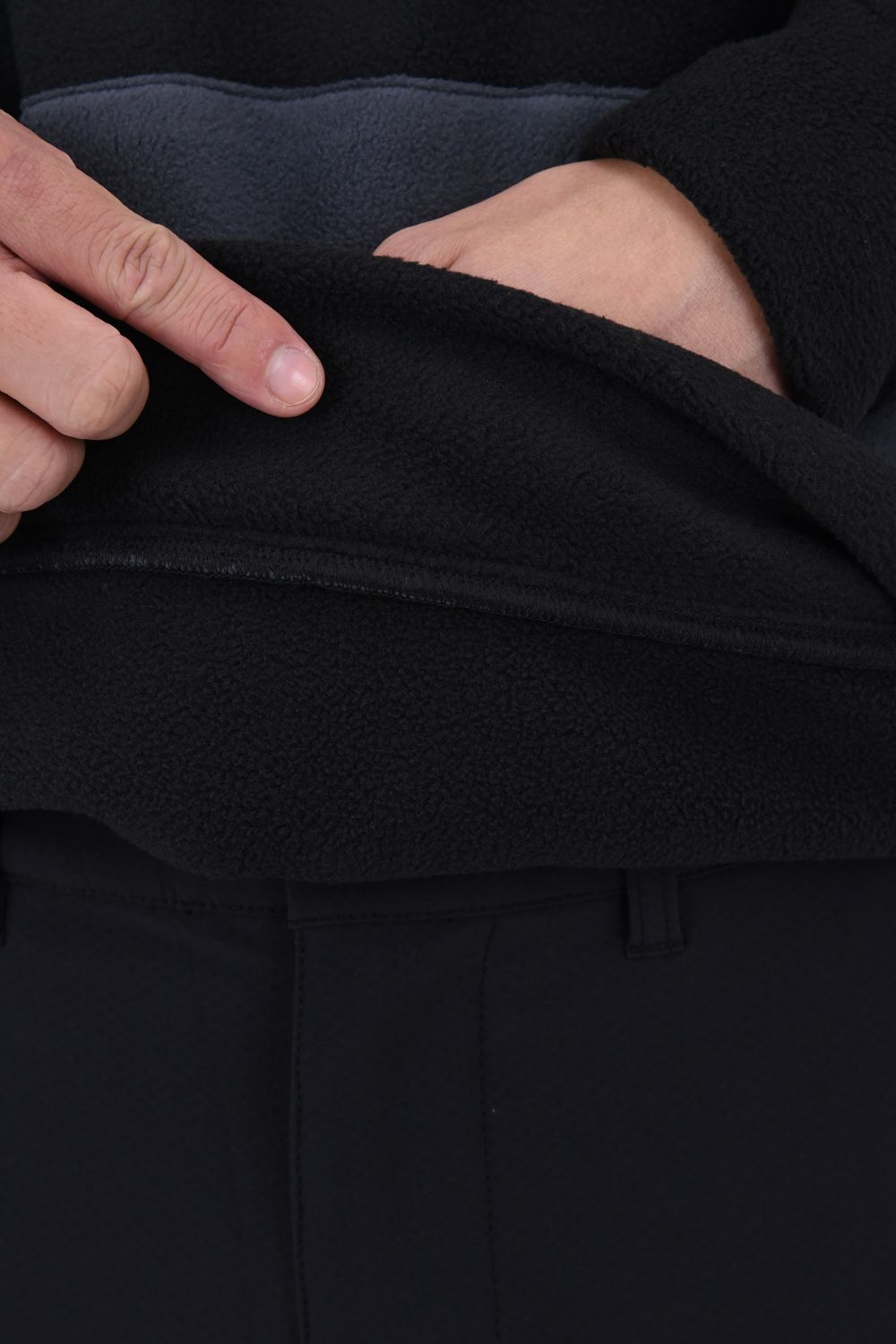【26AW】 Fleece Hoodie / ツートーン フリースパーカー (ブラック)