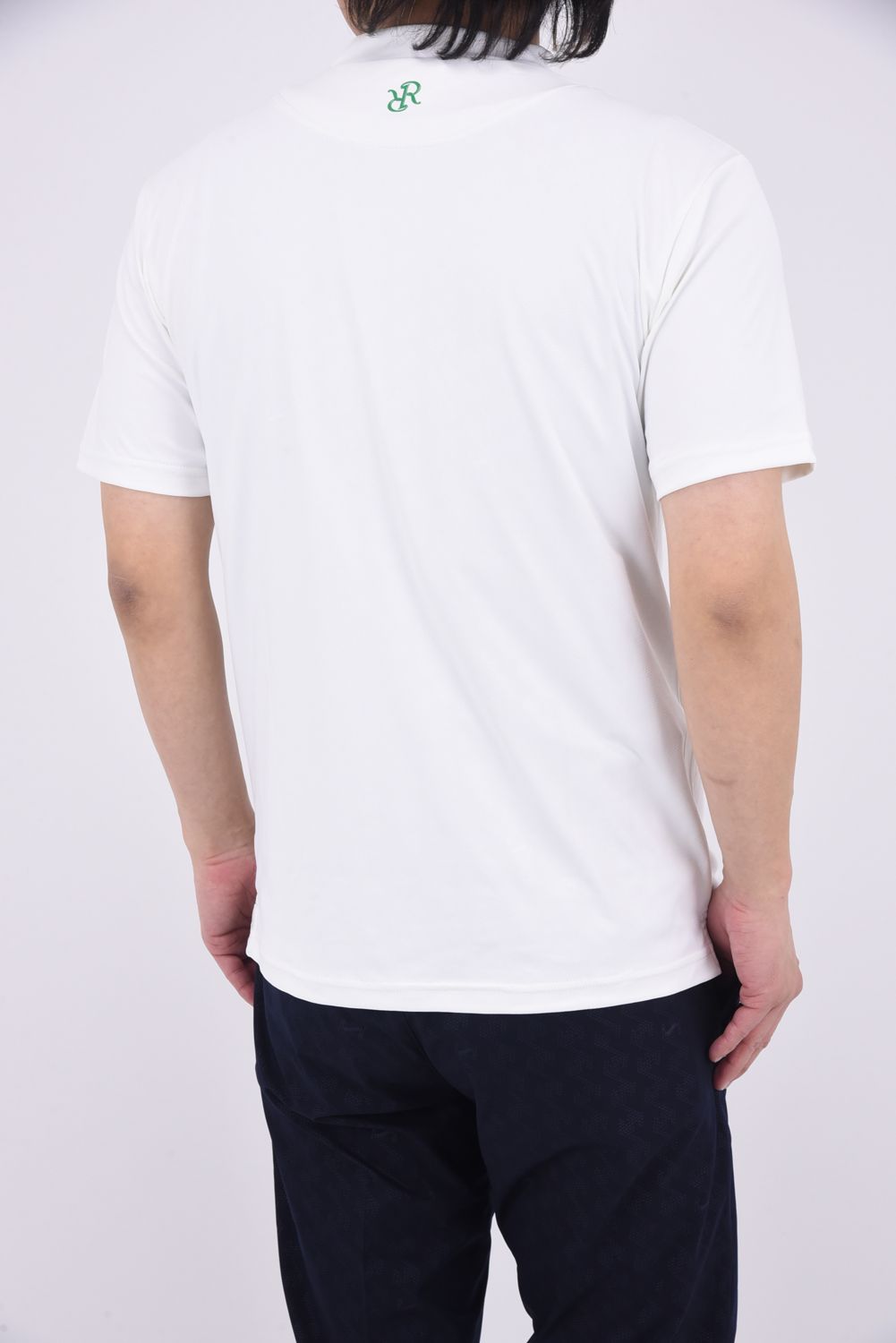 【25SS】MENS GM EMBOSS MOCK NECK / オリジナルテキスタイル モックネックTシャツ (ホワイト)