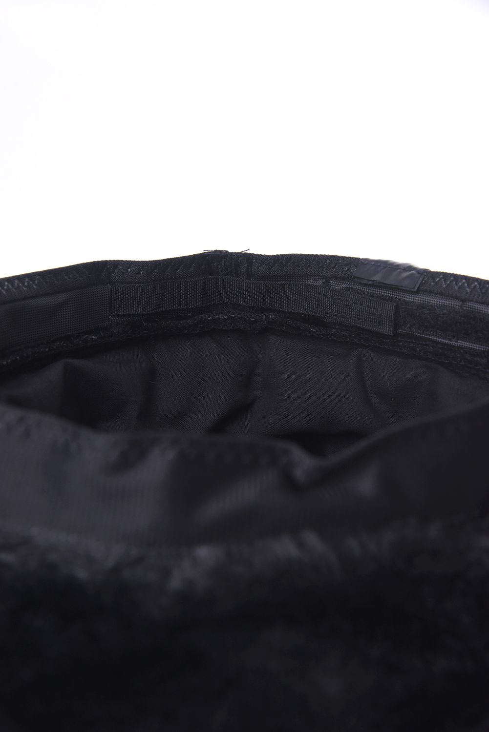 FUR BUCKET HAT / ブランド オリジナルテキスタイル ファーバケットハット（ブラック）