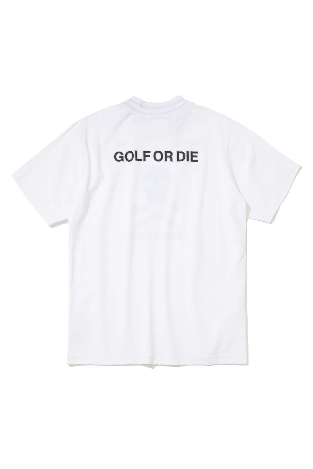 【26SS】 ICON SKULL STRETCH NYLON PIQUÉ MOCK / ナイロンカノコ アイアンスカルプリント モックネックTシャツ (ホワイト)