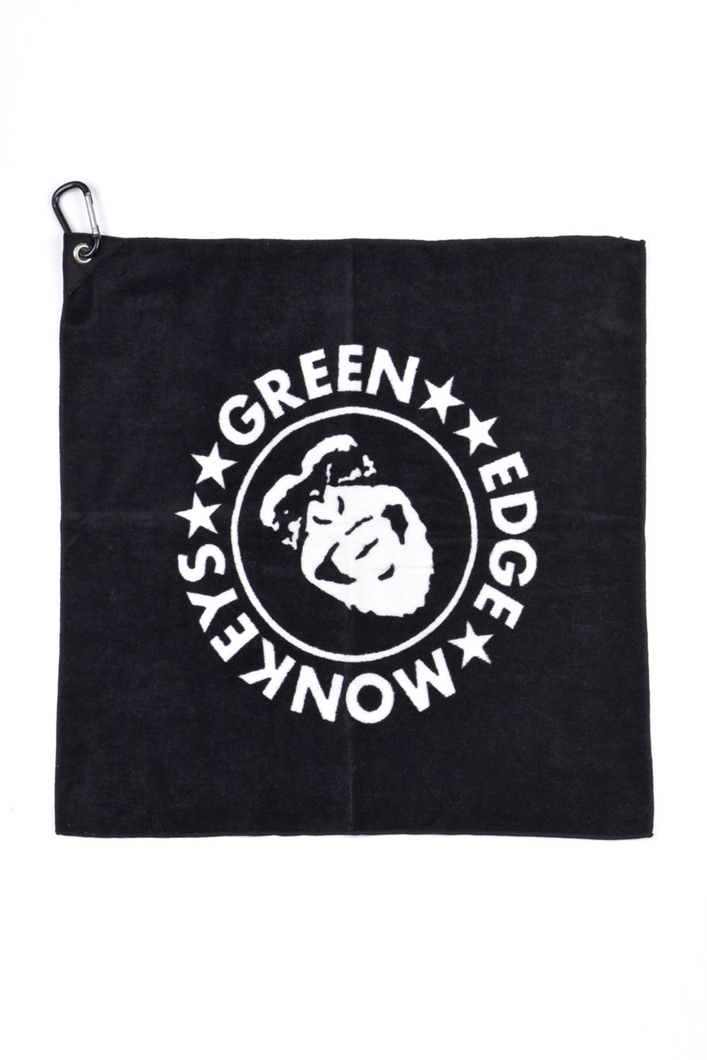 【26SS】 【プレゼント好適品】 MONKEYS TOWEL / サークルロゴ カラビナ付き フェイスタオル (ブラック)