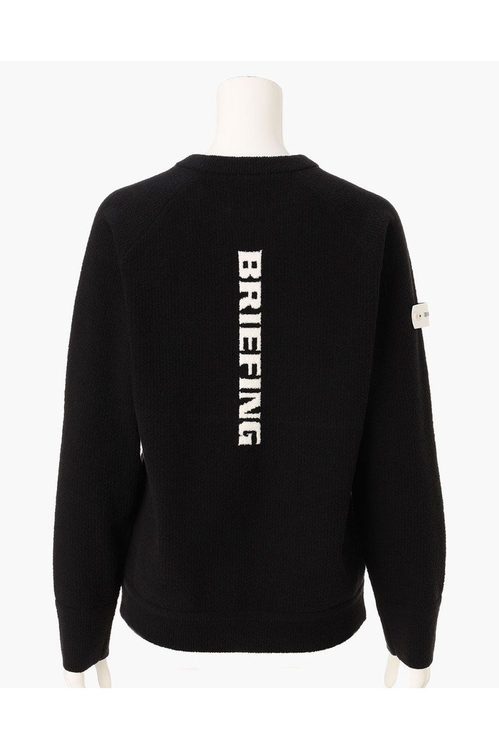 【26AW】【レディース】 WOMEN’S AIRY YARN KNIT CREWNECK / エアリーファブリック ブランドロゴ クルーネックニット (ブラック)