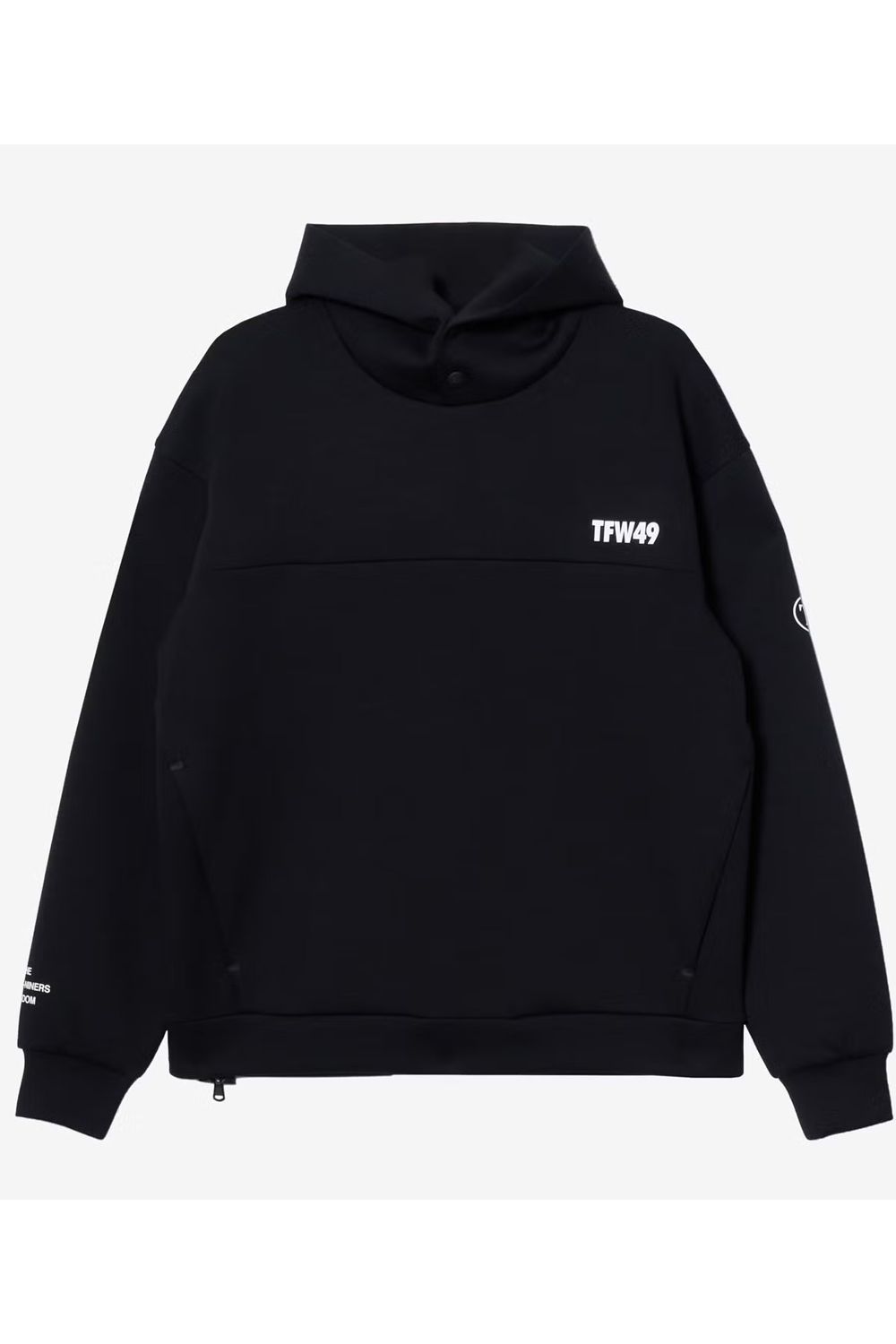 【26AW】 CARDBOARD MATERIAL HOODIE / ダンボールニット サイドジップ プルオーバーフーディー (ブラック)