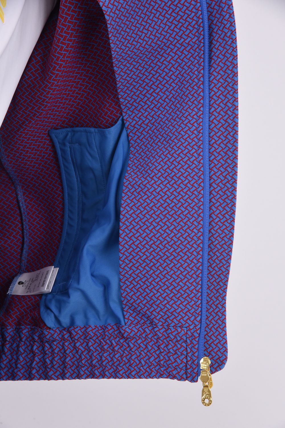 GARDA JERSEY JACKET / イントレチャートパターン ハイストレッチ ジャージーブルゾン (ブルー)