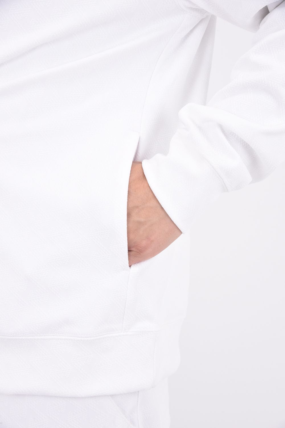 【25AW】 JACQUARD STAND COLLAR JACKET / ジャガード スタンド カラージャケット (ホワイト)*