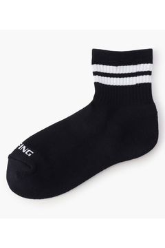 MENS CORDURA MIDDLE LINE SOCKS / ブランドロゴ コーデュラ ライン ソックス (ネイビー)