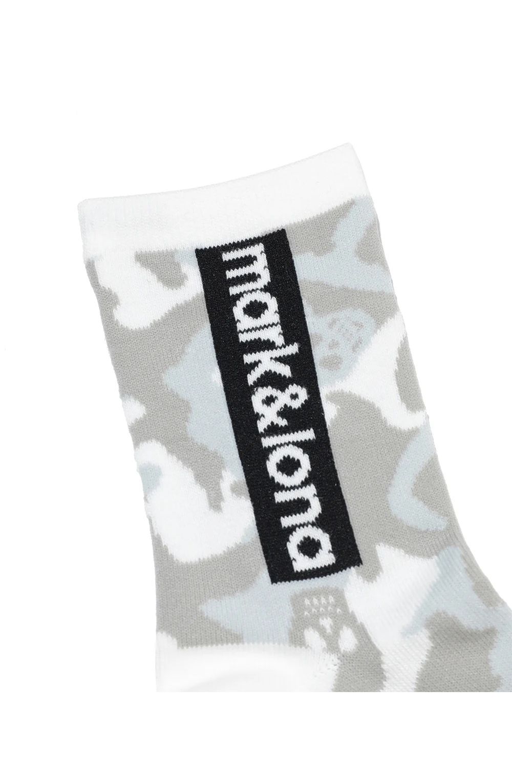 【2026SS 木村拓哉さん着用 VOL.1】 GAUGE CAMO ESSENTIAL CREW SOCKS / オリジナルカモジャカード ボックスロゴ クルーソックス (ホワイト)