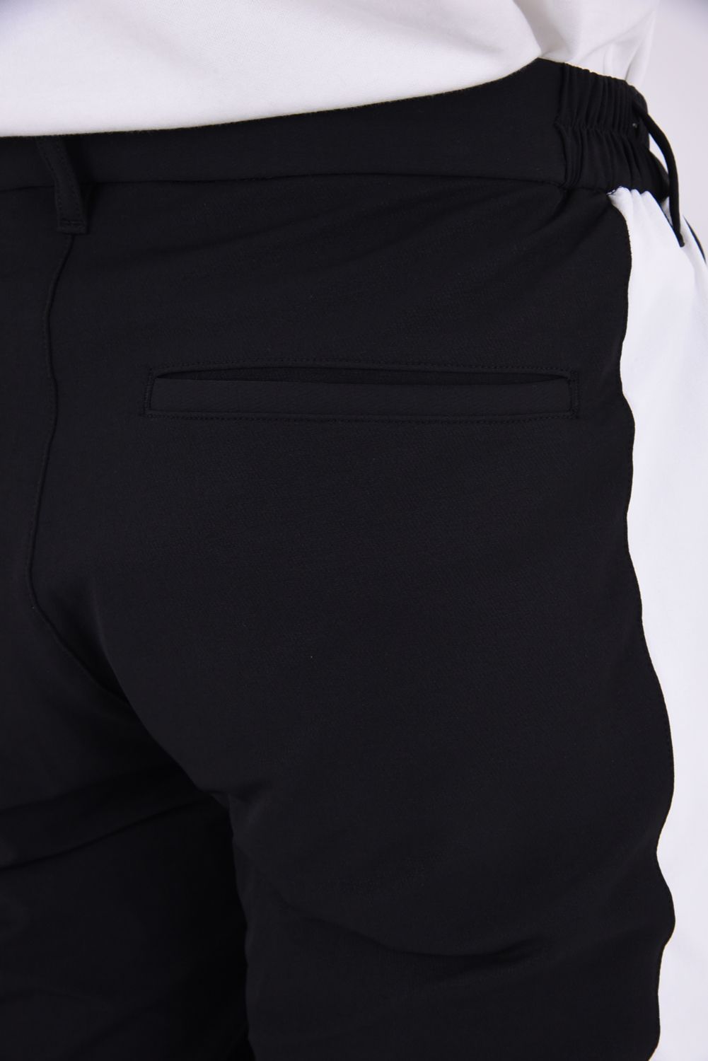 【26AW】【muta MARINE * ACANTHUS】 SWEET EXTRA LOGO LINE PANTS / SWEETシリーズ サイドライン ロングパンツ (ブラック)