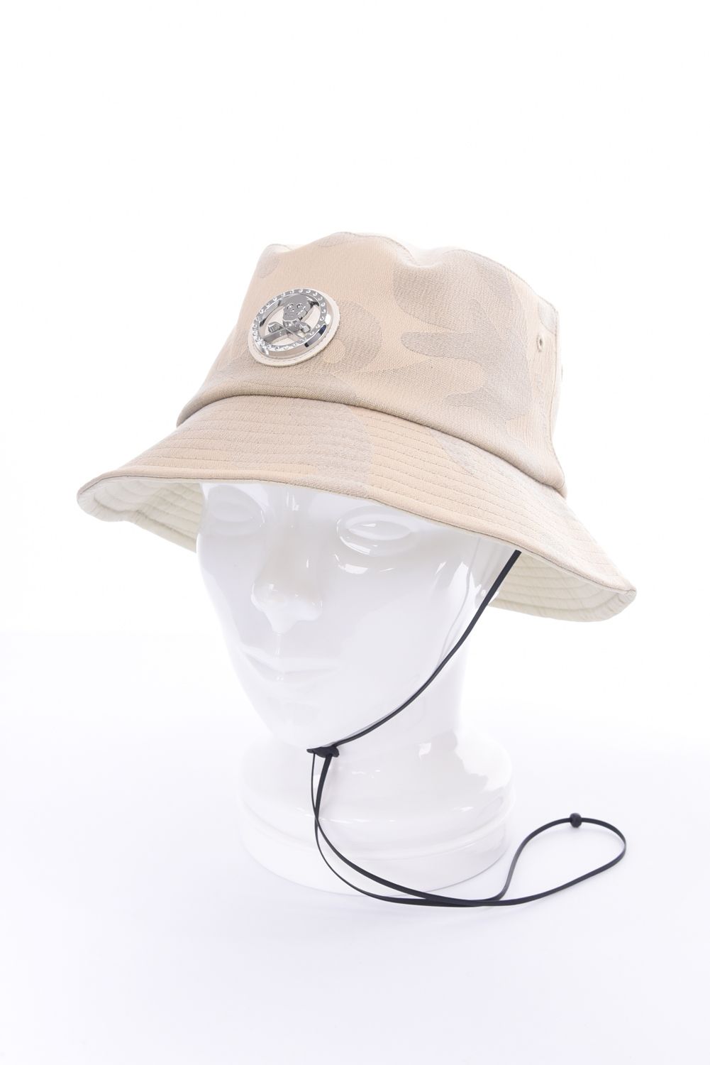 【26SS】 GAUGE CAMO BUCKET HAT / カモフラージュパターン メタルプレート バケットハット (ベージュ)