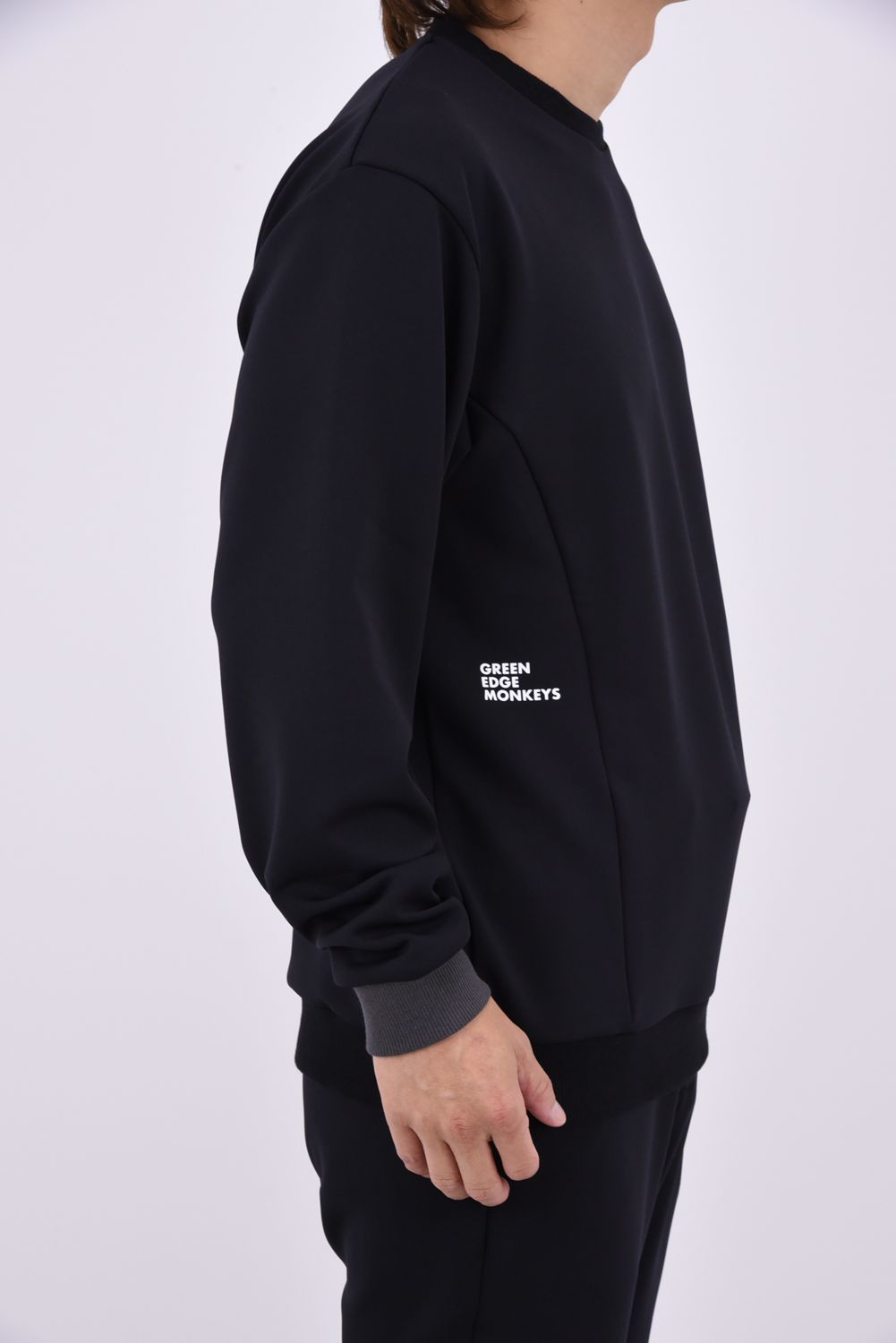 【26AW】 【ユニセックス対応】 JERSEY SWEATSHIRT / ダンボールニット バックプリント スウェットシャツ (ブラック)