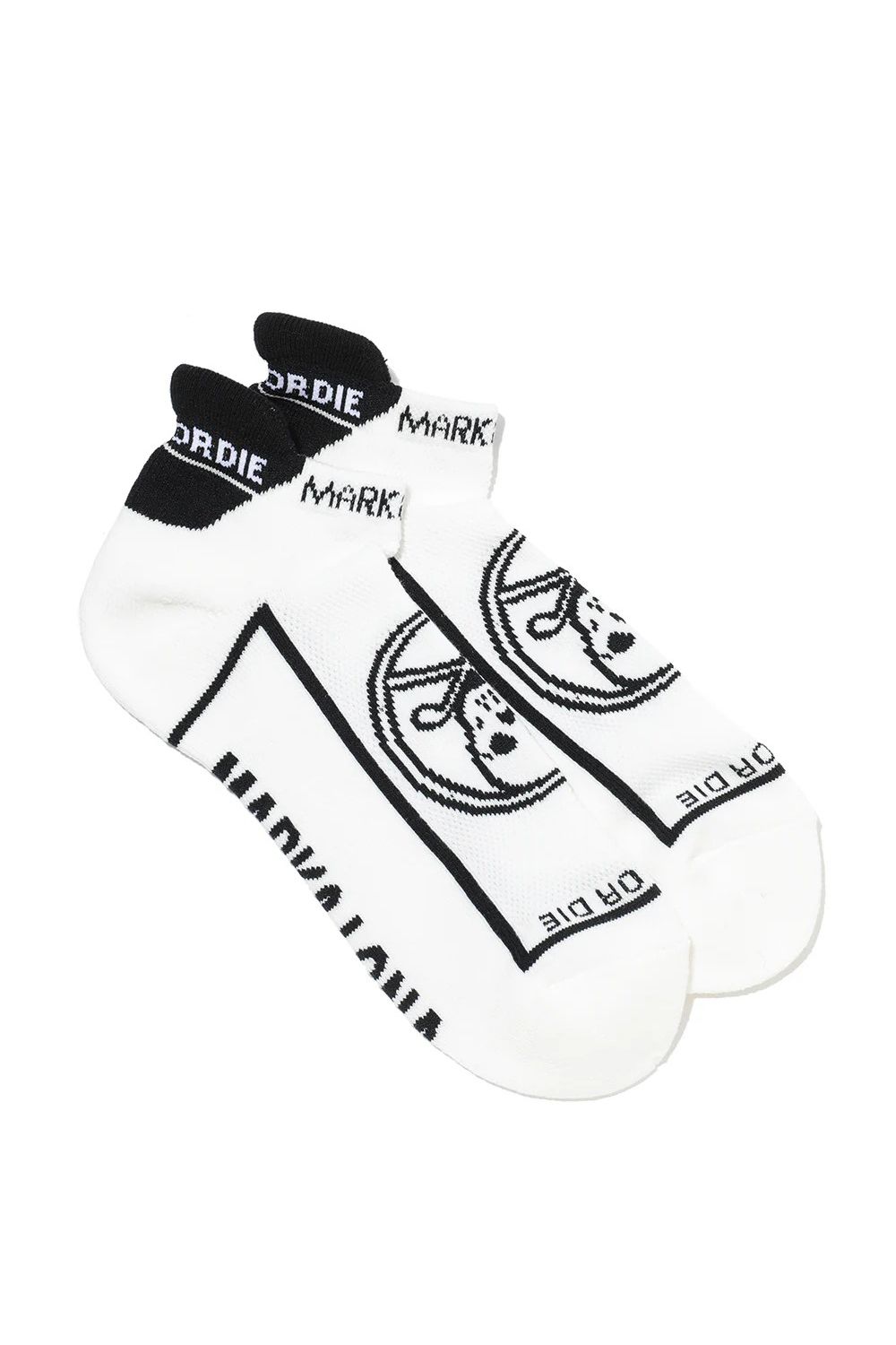 【26SS】 ROUND SKULL ATHLETIC LOW SOCKS / サークルスカルジャカード スニーカー丈 ローソックス (ホワイト)