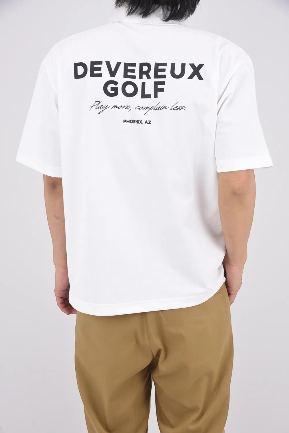 【26SS】 DVG CREW STANDARD POLO / バックロゴ 鹿の子 ポロシャツ (ホワイト)