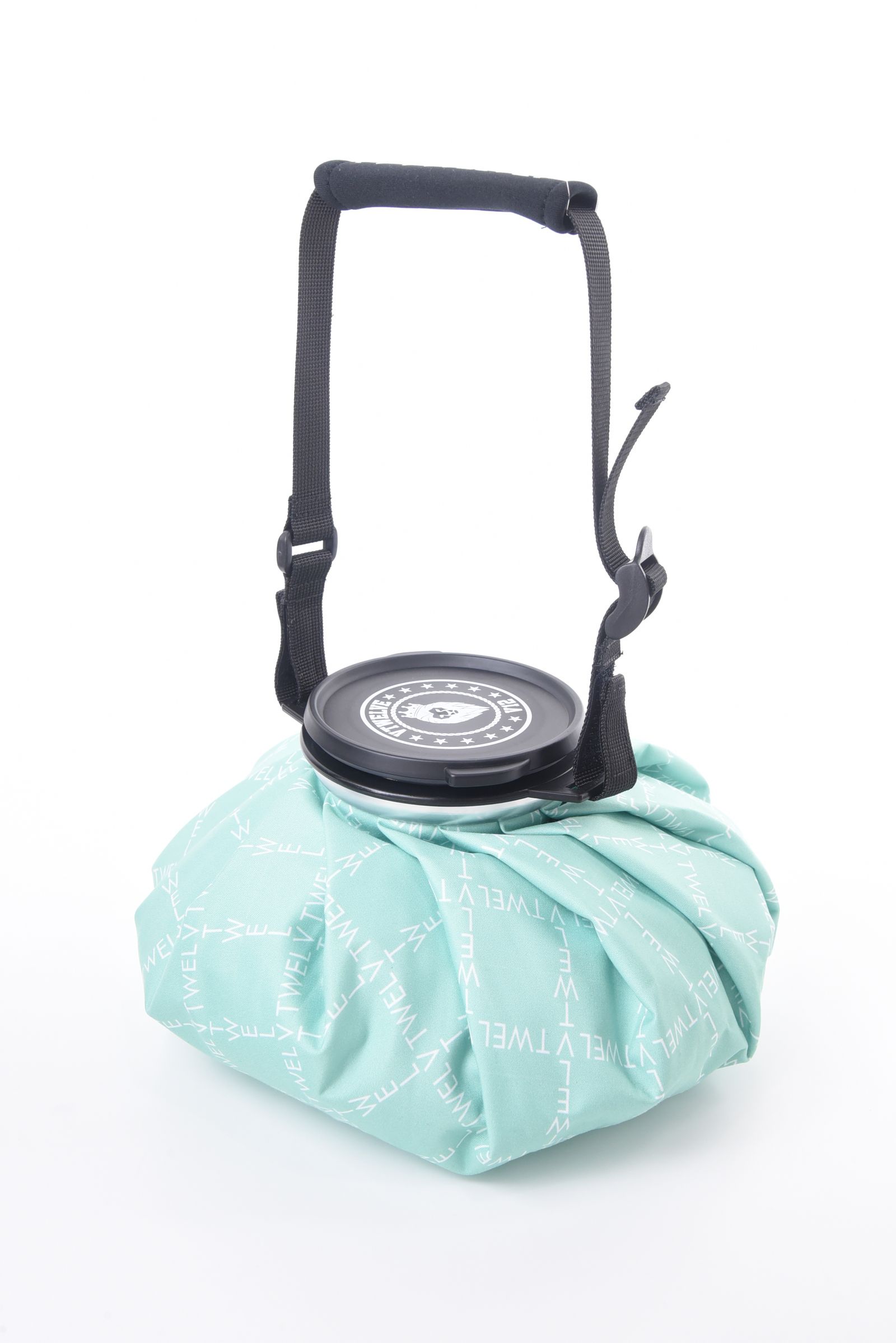 【26SS】 TYPO GRID ICE BAG / ブランドロゴ総柄 アイスバッグ (ターコイズ)