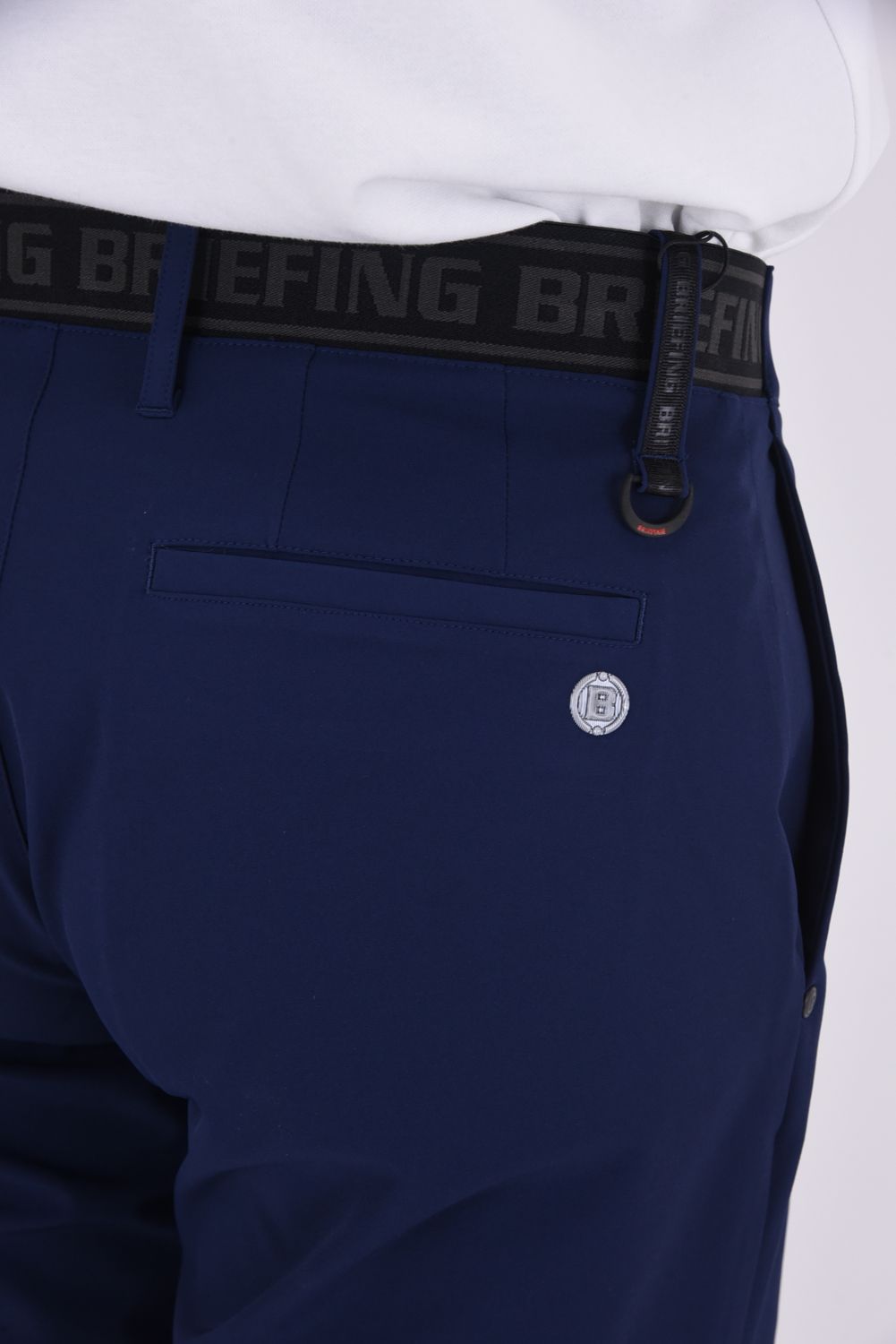 【25SS】 MEN’S LOGO ELASTIC SUMMER SHORT PANTS / ロゴ ゴムベルト ショート パンツ (ネイビー)