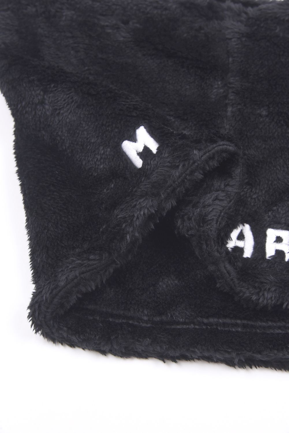 BOA NECK WARMER / ボア素材 ドローストリング付きネックウォーマー (ブラック)