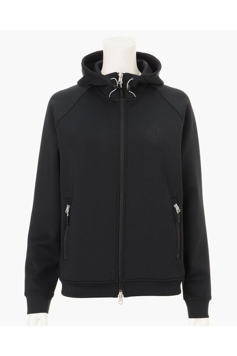 【26AW】【レディース】 WOMEN’S STITCHED 3D LOGO PARKA / ストレッチジャージ 3Dステッチロゴ ジップアップパーカー (ブラック)