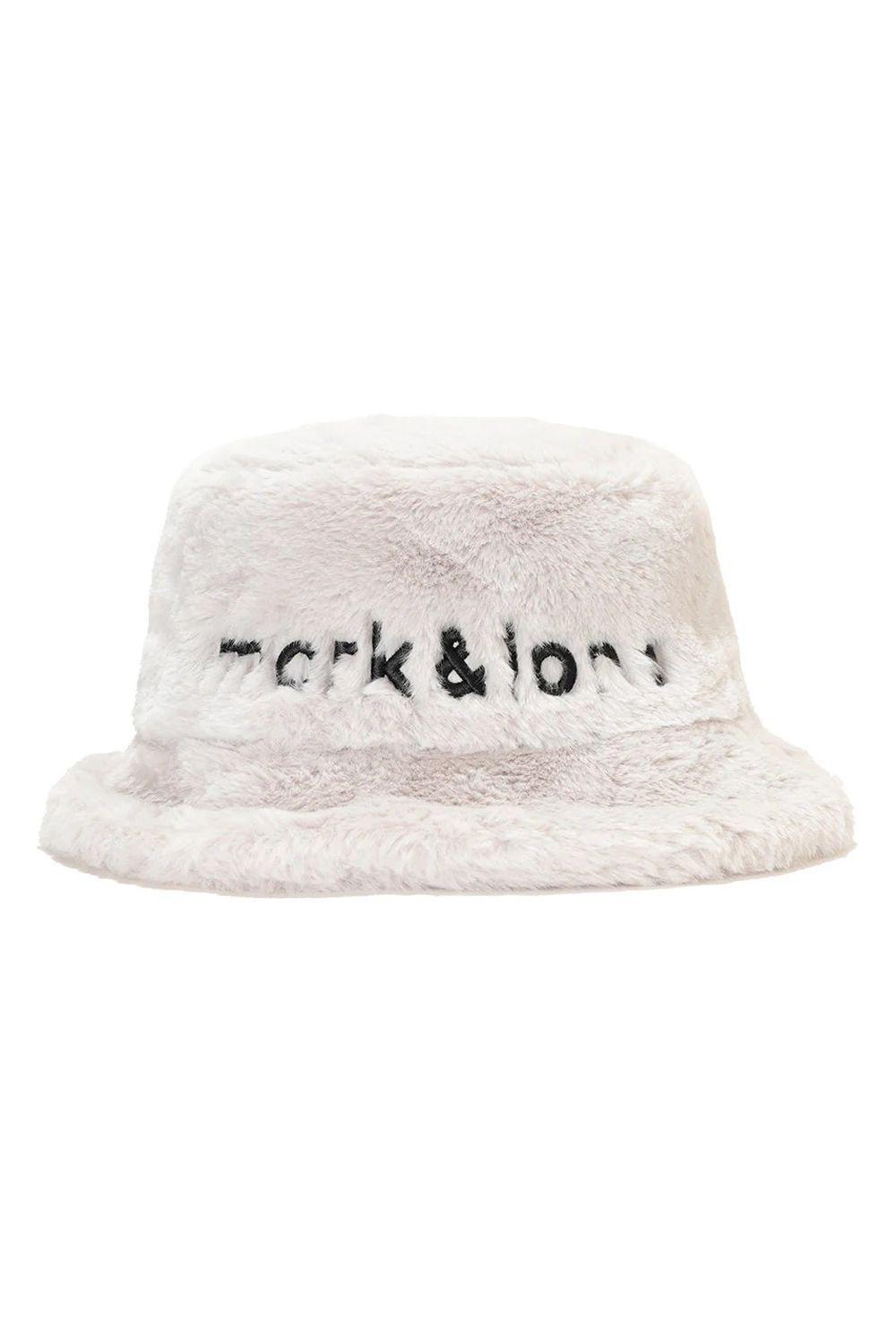 SPECTRA FAUX FUR BUCKET HAT / エコファー ラインストーン スカルワッペン バケットハット (ホワイト)