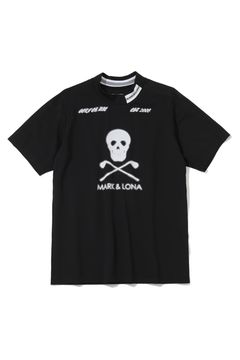 【26SS】 ICON SKULL STRETCH NYLON PIQUÉ MOCK / ナイロンカノコ アイアンスカルプリント モックネックTシャツ (ブラック)