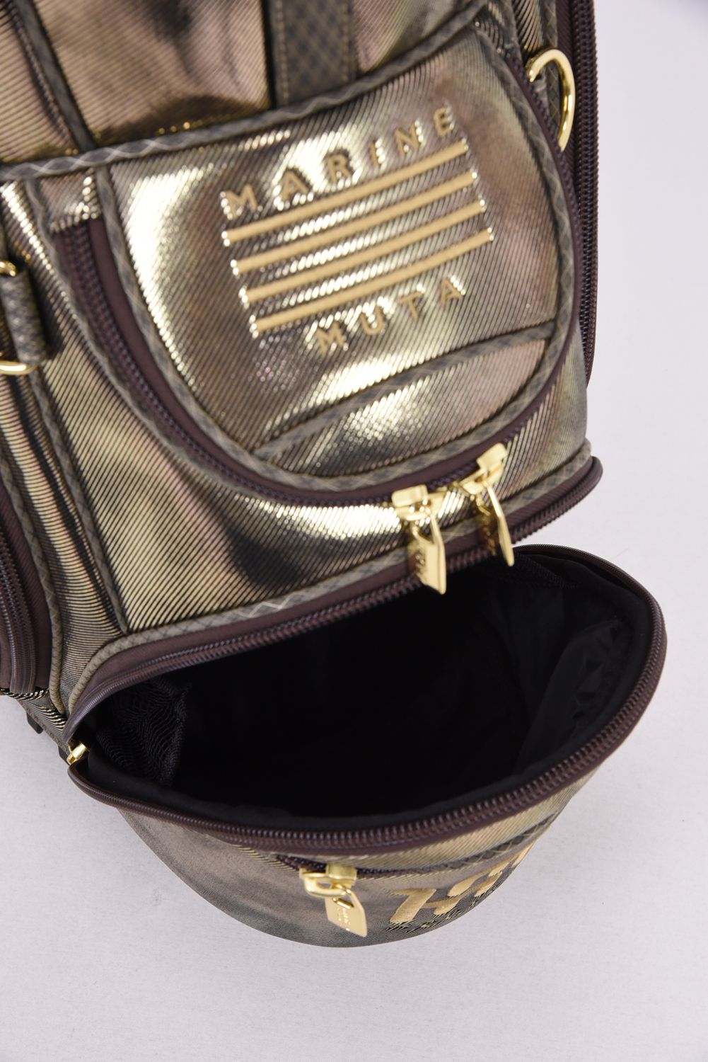 【26AW】 METALLIC CADDY BAG & HEAD COVER / メタリック 14分割 スタンドタイプ キャディバッグ&ヘッドカバーセット (ゴールド)