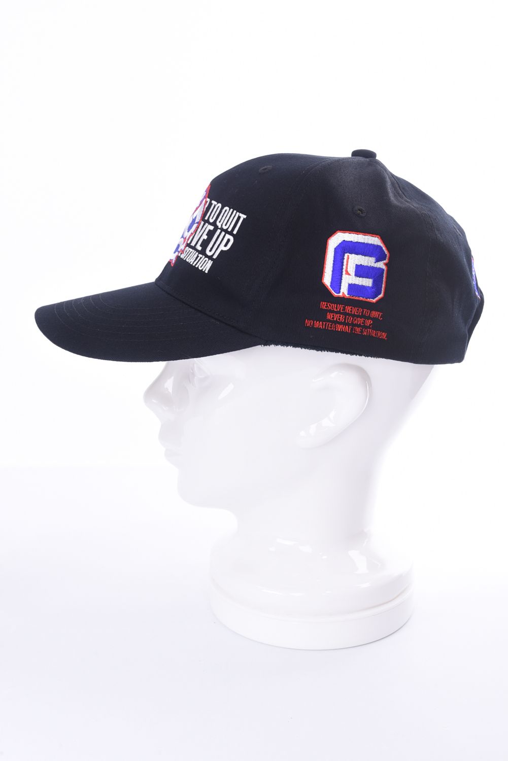 MULTI LOGO CAP / 3D刺繍 マルチロゴ ベースボールキャップ (ブラック)