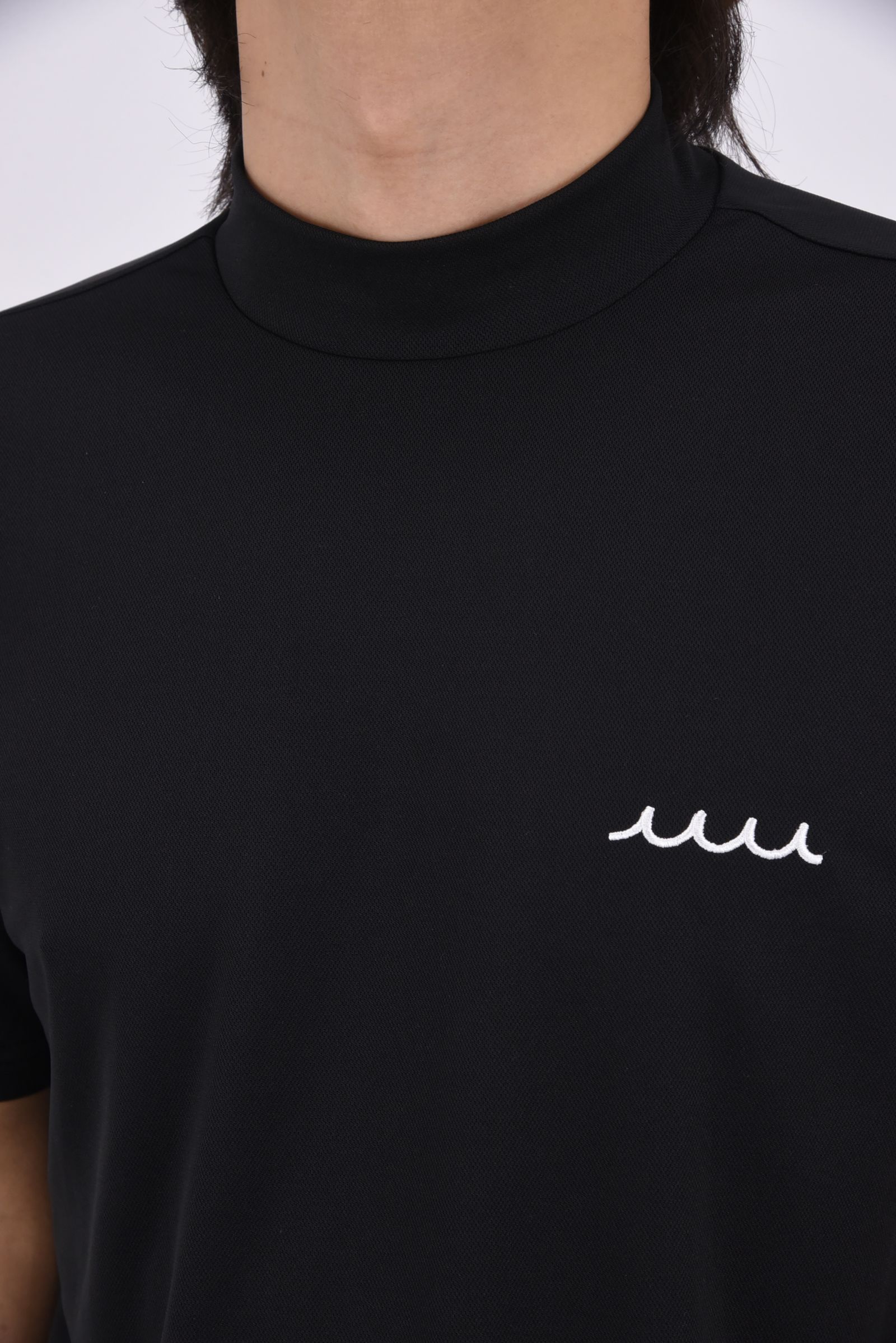 【26SS】 MOCK NECK / バックプリント ベーシック モックネックTシャツ (ブラック)