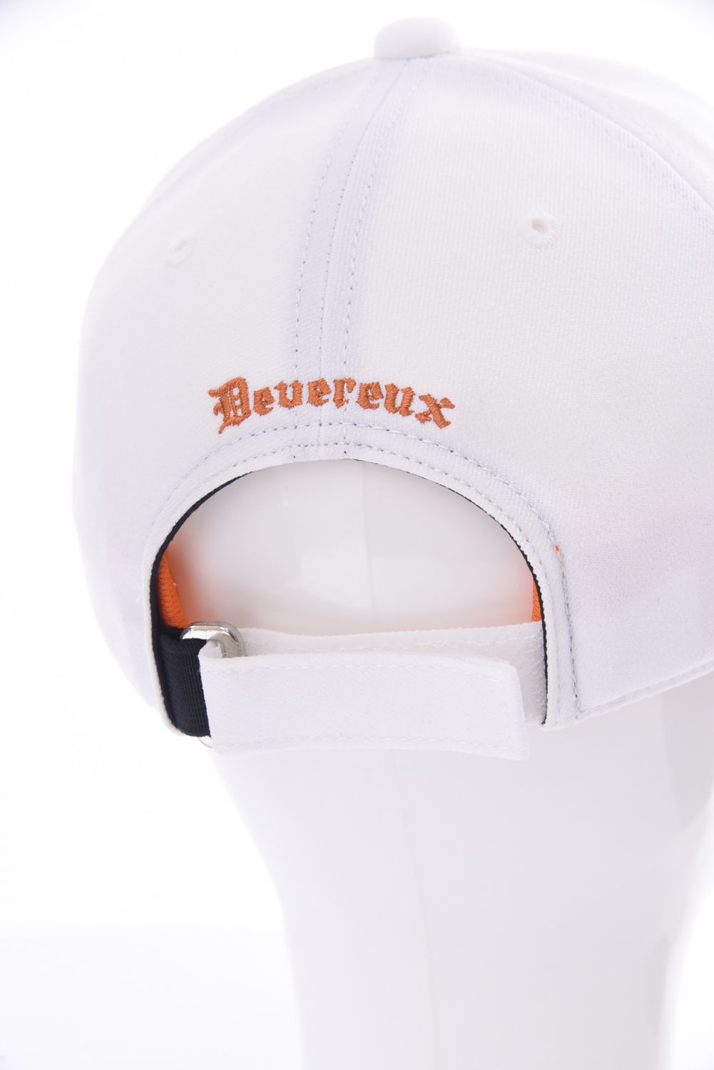 DVRX D Logo Cap / 3Dロゴ刺繍 ベースボールキャップ (ホワイト/オレンジ)