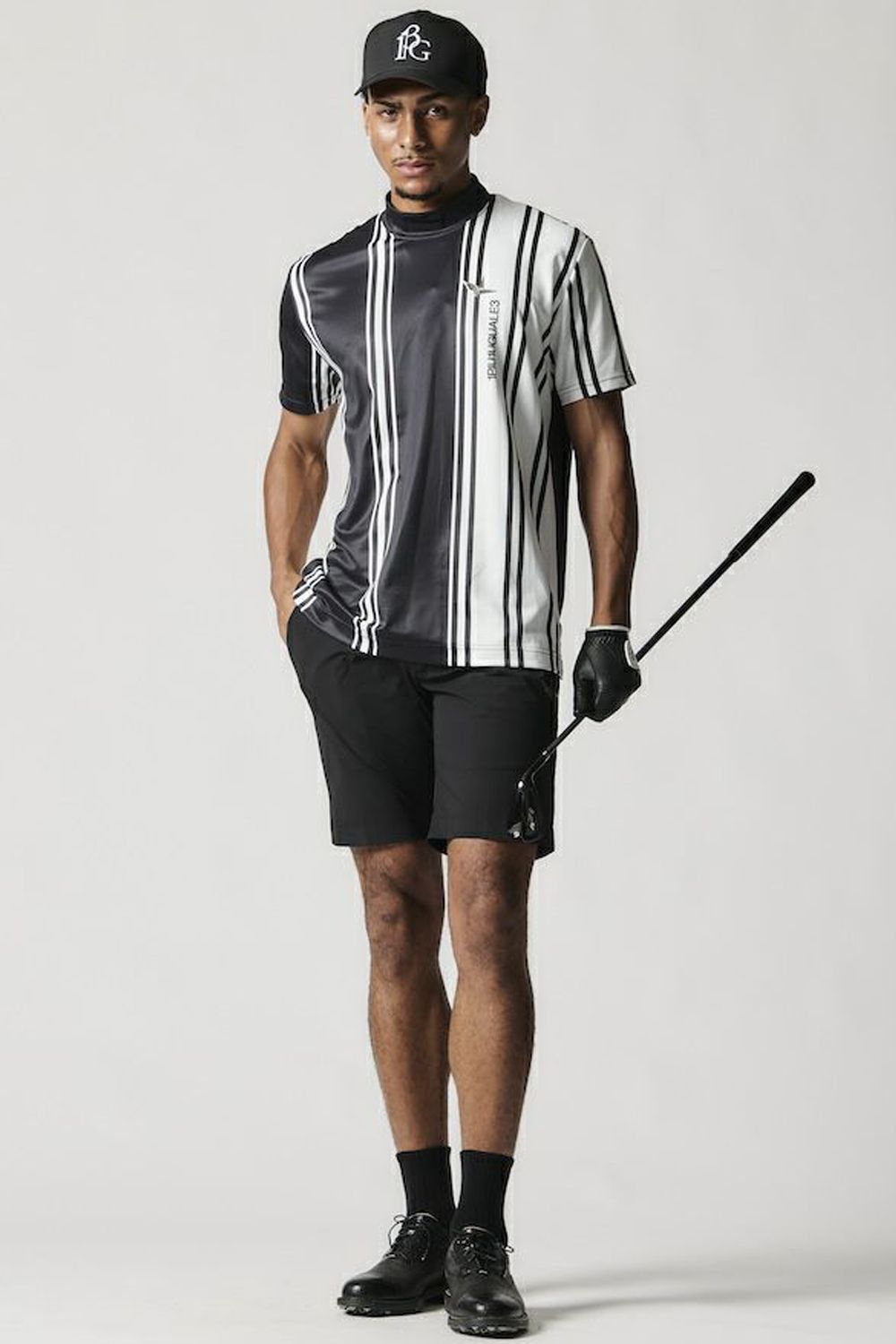 【25SS】 113 GOLF SHORT PANTS / 2WAYストレッチ ナイロンポリウレタン ショートパンツ （ブラック）