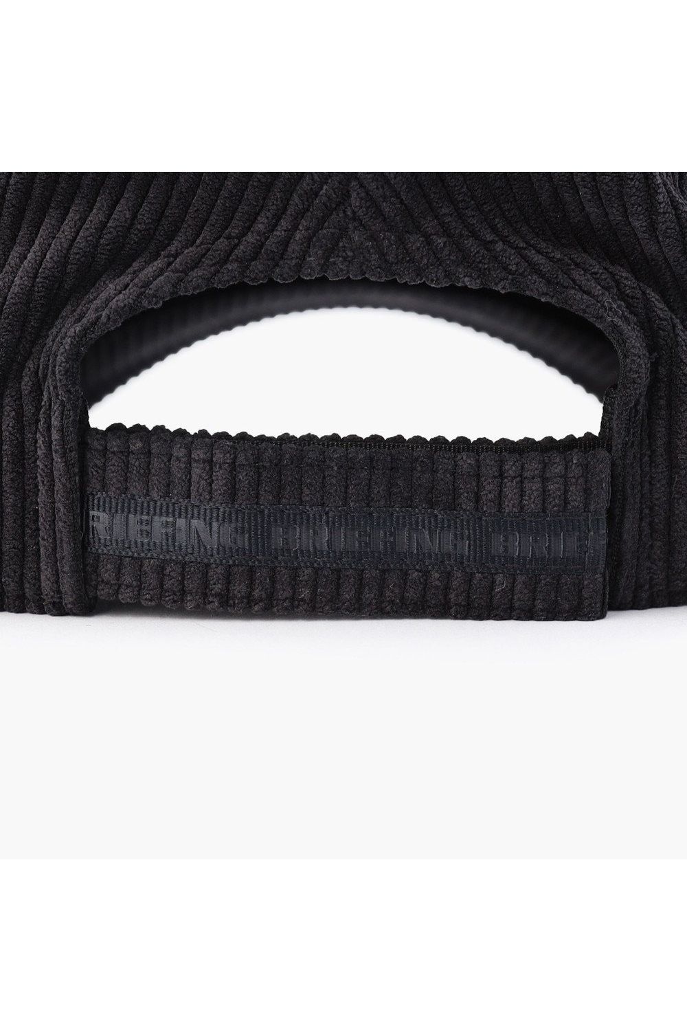 MEN'S CORDUROY CAP / ブランドロゴ刺繍 コーデュロイキャップ (ブラック)