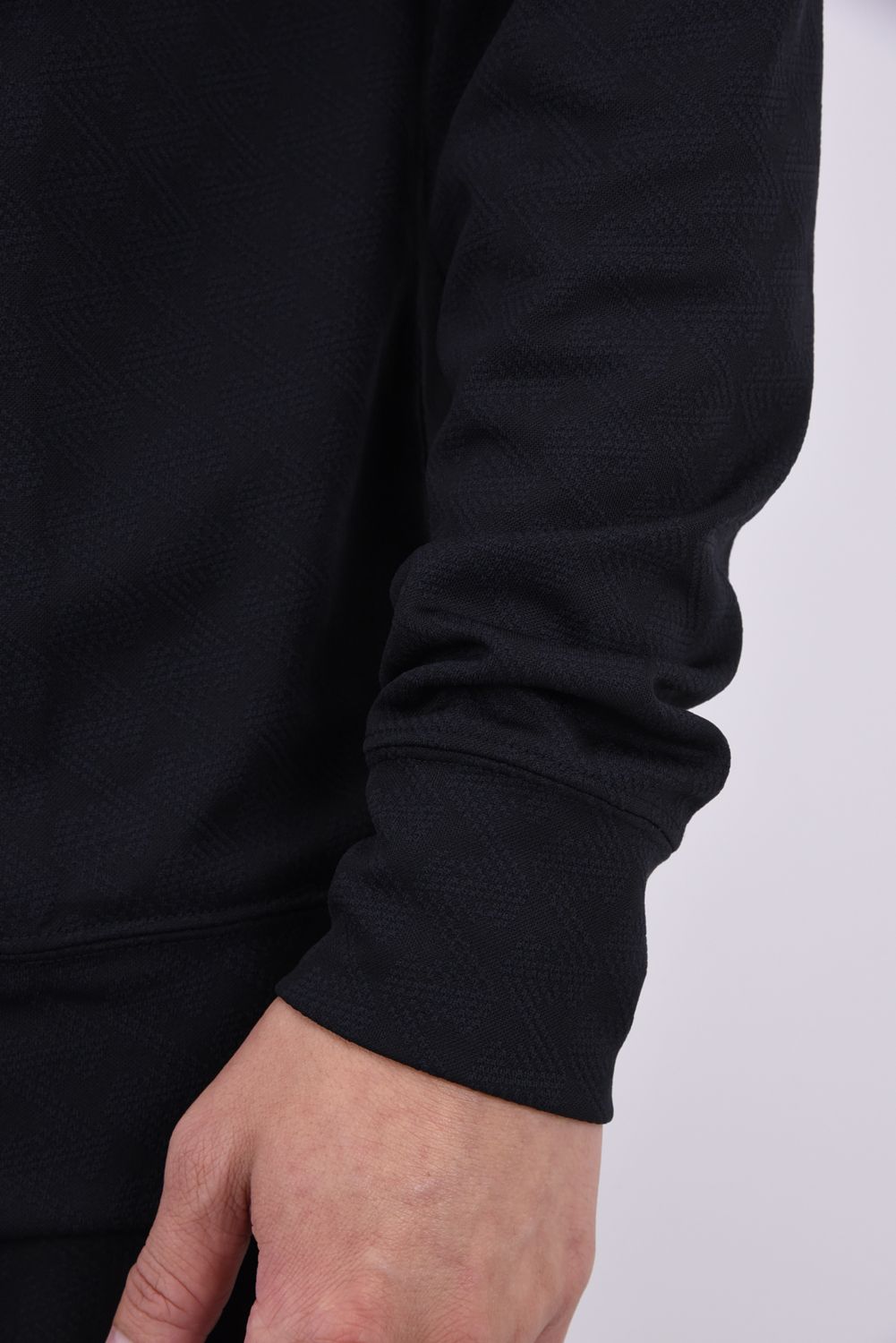 【26AW】 MENS GM JACQUARD POLO L/S / オリジナルテキスタイルジャガード 長袖 ボタンダウンポロシャツ (ブラック)*