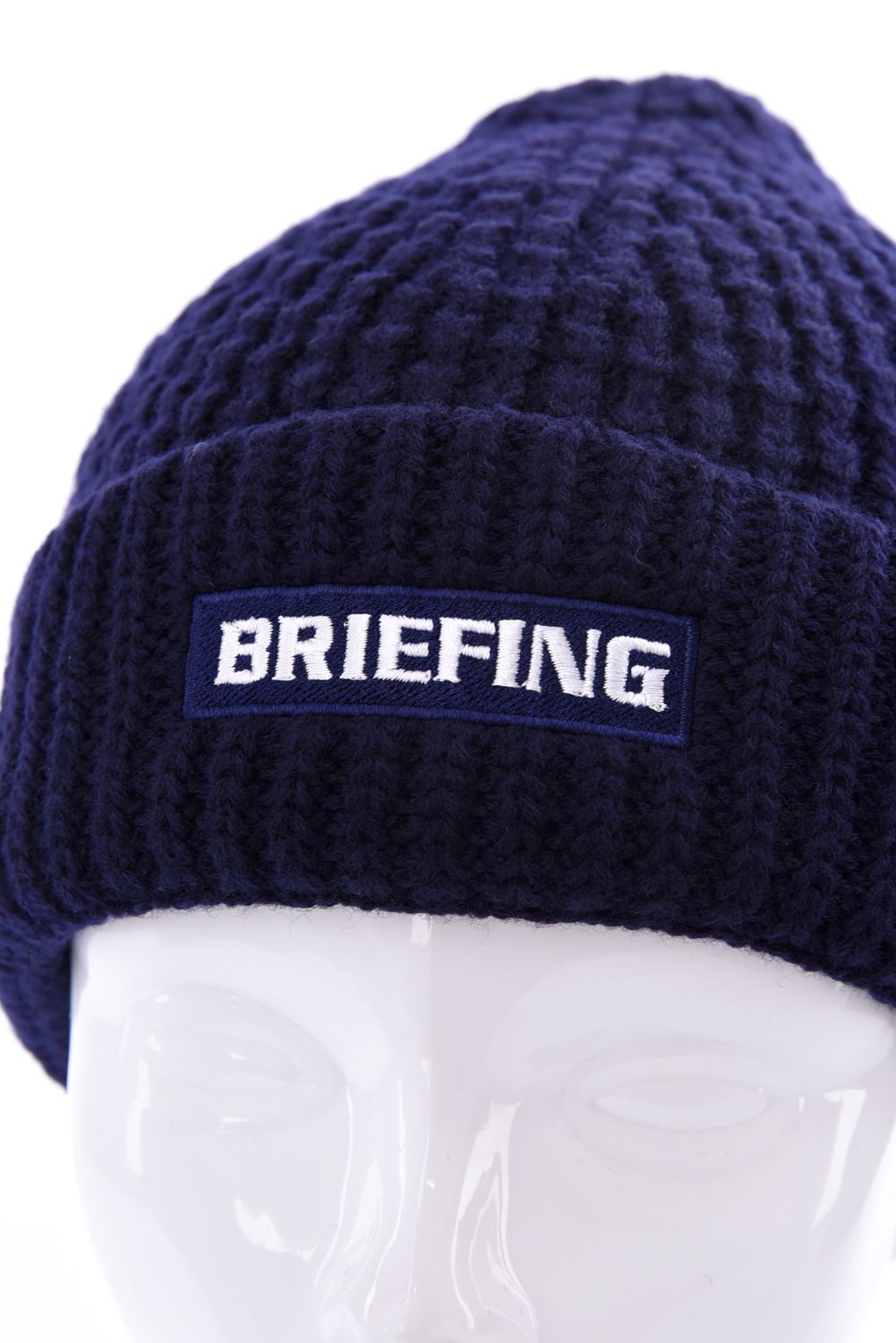 【26AW】 MEN’S WR WOOL KNIT BEANIE / ブランドロゴパッチ リブ編みニットビーニー (ネイビー)