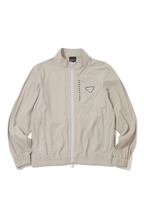 【26SS】【CODE COLLECTION】 THZJ / ストレッチナイロンタフタ ジャカードテープ ジップアップブルゾン (ライトグレー) (4月中旬入荷予定)